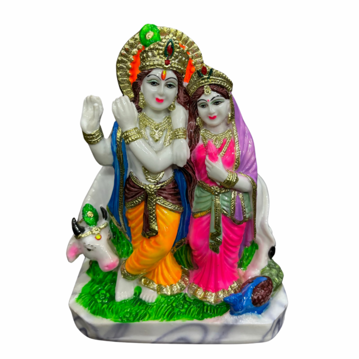 Radha Krishna Idol/Murti for Puja, Decor & Gift (7 Inches)
